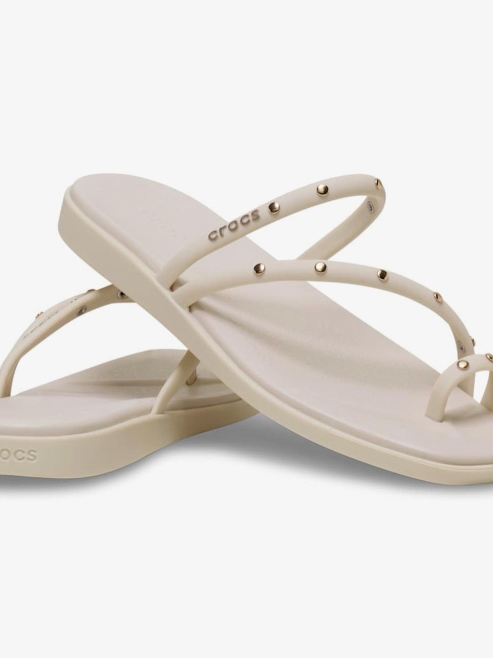 CROCS Miami Studded Strappy Sandal in Cream
